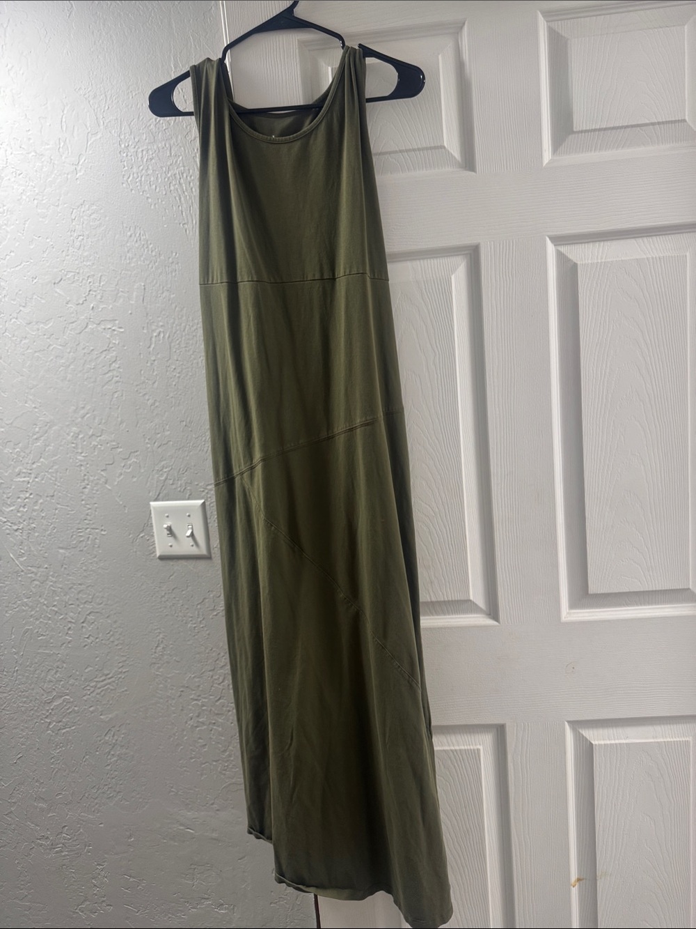 Olive Green Women's Maxi dress - Sleeveless Casual Style